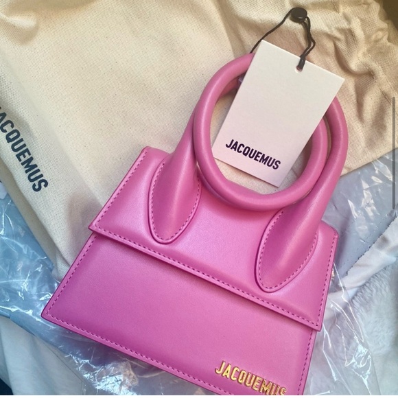NWT Jacquemus Le Chiquito Noeud bag in pink - Picture 3 of 15